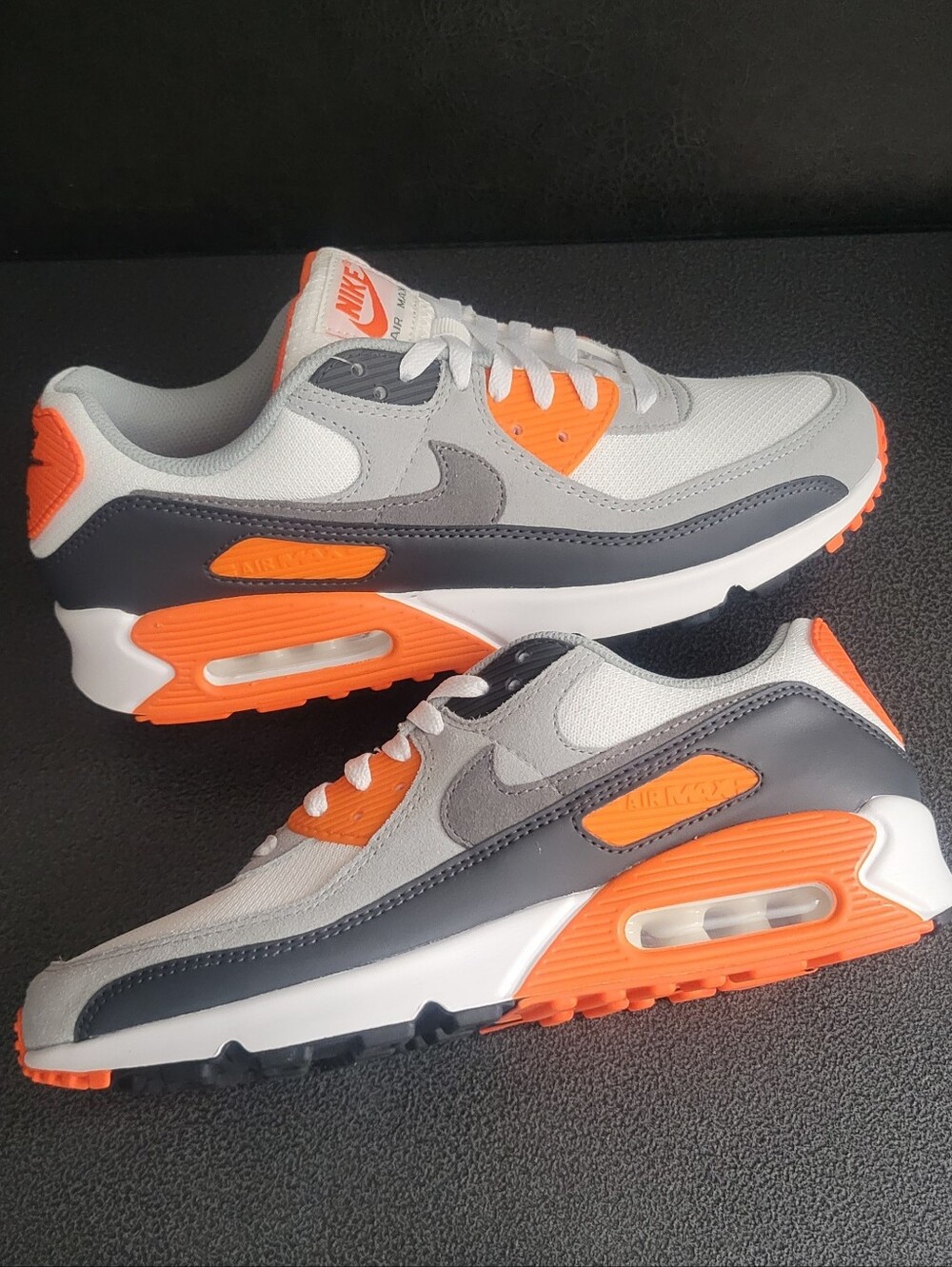 Nike Men’s Sneakers - White, Gray & Orange